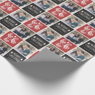 Chalkboard Ho Ho Ho Merry Christmas 2 Photo Wrapping Paper