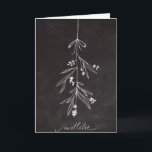 Chalkboard Holiday Mistletoe - Christmas<br><div class="desc">Under the mistletoe.</div>