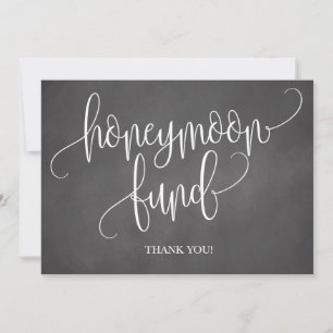 Chalkboard Honeymoon Fund Wedding Sign