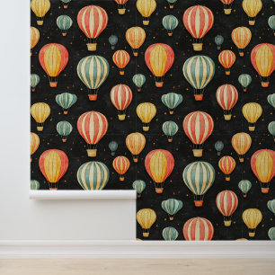 Chalkboard Hot Air Balloon Vintage Wall Drawings