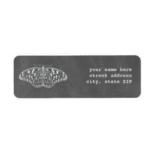Chalkboard Inspired Butterfly Address Labels