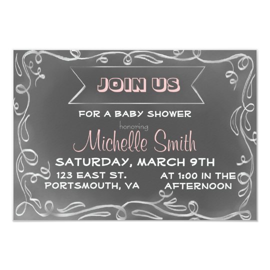 Chalkboard Inspired Invitation