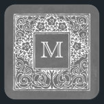 Chalkboard Inspired Monogram Sticker<br><div class="desc">A sticker with a chalkboard inspired design.  Personalise with your initial.</div>