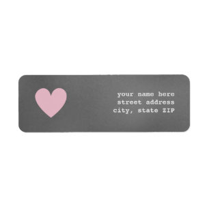 Chalkboard Inspired Valentine's Address Label