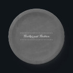 Chalkboard Inspired Wedding Paper Plate<br><div class="desc">Plates featuring a chalkboard inspired background.  Personalise with names.</div>