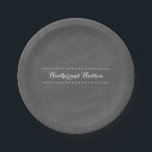Chalkboard Inspired Wedding Paper Plate<br><div class="desc">Plates featuring a chalkboard inspired background.  Personalise with names.</div>