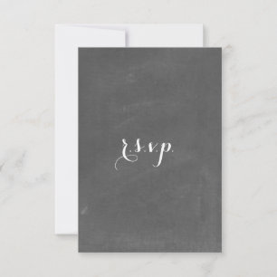 Chalkboard Inspired Wedding RSVP Card