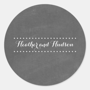 Chalkboard Inspired Wedding Sticker