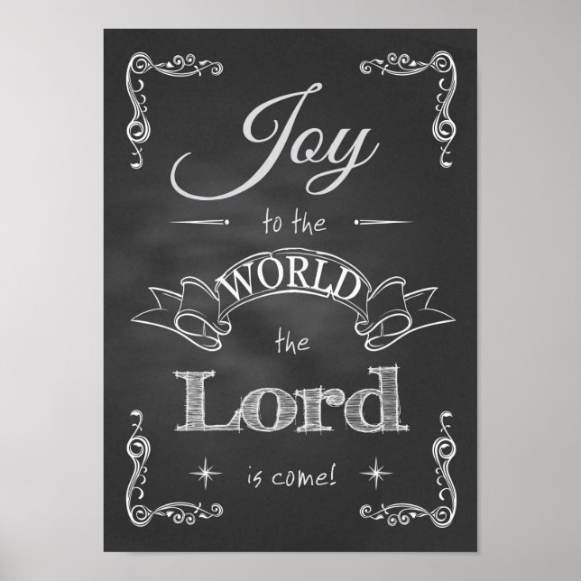 Chalkboard - Joy to the World Poster (Front)