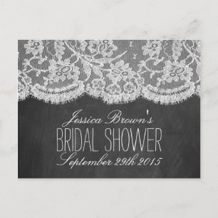 Chalkboard & Lace Bridal Shower Recipe Cards
