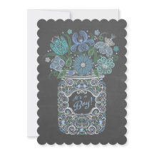 Chalkboard Lacy Mason Baby Shower It's a Boy