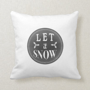Chalkboard Let it Snow and Baby it's Cold Outside Cushion
