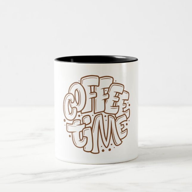 Chalkboard Lettering Coffee Time Minimal Mug (Center)