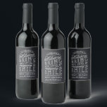 Chalkboard Lettering Personalised Christmas Gift Wine Label<br><div class="desc">Custom printed wine bottle holiday gift labels. This fun design features cute hand-lettered style typography on a faux chalkboard background. The text reads "Hope the holidays bring you lots of reasons to smile". Personalise it with your name or other custom text. Use the design tools to edit the text, add...</div>