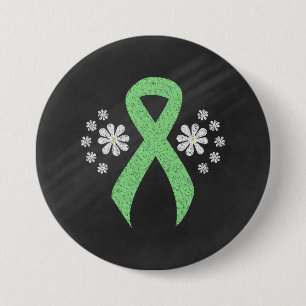 Chalkboard Light Green Ribbon 7.5 Cm Round Badge