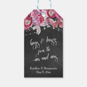 Chalkboard Lights Flowers Hugs & Kisses from Us Gift Tags