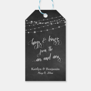 Chalkboard Lights Hugs & Kisses from Mr and Mrs Gift Tags