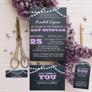 Chalkboard Lights Lilac Personalised