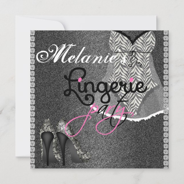 CHALKBOARD Lingerie Party Invitation (Front)