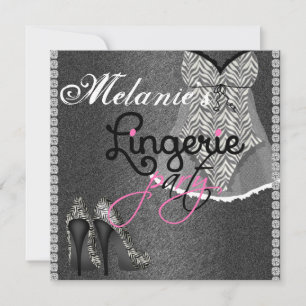 CHALKBOARD Lingerie Party Invitation