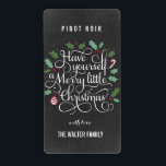 Chalkboard Little Christmas Wine Bottle Labels<br><div class="desc">These stylish labels can be used to dress up wine bottles or other food/beverage containers of your choice! Visit our website at www.berryberrysweet.com for more design options.</div>