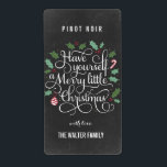 Chalkboard Little Christmas Wine Bottle Labels<br><div class="desc">These stylish labels can be used to dress up wine bottles or other food/beverage containers of your choice! Visit our website at www.berryberrysweet.com for more design options.</div>
