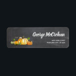 Chalkboard Little Pumpkin Halloween Return Address<br><div class="desc">Chalkboard Little Pumpkin Return Address label. For further customisation,  please click the "Customise it" button and use our design tool to modify this template.</div>