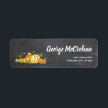 Chalkboard Little Pumpkin Halloween Return Address<br><div class="desc">Chalkboard Little Pumpkin Return Address label. For further customisation,  please click the "Customise it" button and use our design tool to modify this template.</div>