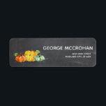 Chalkboard Little Pumpkin Halloween Return Address<br><div class="desc">Chalkboard Little Pumpkin Return Address label. For further customisation,  please click the "Customise it" button and use our design tool to modify this template.</div>
