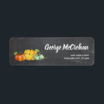 Chalkboard Little Pumpkin Halloween Return Address<br><div class="desc">Chalkboard Little Pumpkin Return Address label. For further customisation,  please click the "Customise it" button and use our design tool to modify this template.</div>