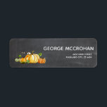 Chalkboard Little Pumpkin Halloween Return Address<br><div class="desc">Chalkboard Little Pumpkin Return Address label. For further customisation,  please click the "Customise it" button and use our design tool to modify this template.</div>