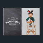 Chalkboard Logo Christmas Holiday Photo Card<br><div class="desc">Chalkboard Logo Christmas Holiday Photo Card Can be fully customised to suit your needs. © Gorjo Designs via Zazzle. // Looking for matching items? Other stationery from the set available in the ‘collections’ section of my store. // Note: photo used is a placeholder image only. You will need to replace...</div>