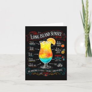 Chalkboard Long Island Sunset tail Recipe Trocal Card