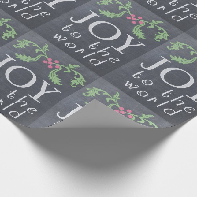 Chalkboard Look Christmas Gift Wrap (Corner)