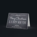 Chalkboard Look Christmas Greeting Card<br><div class="desc">Celebrate the season with this modern and stylish holiday card from Berry Berry Sweet.</div>