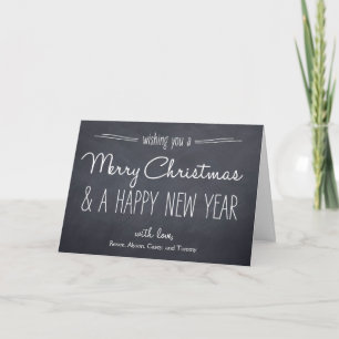 Chalkboard Look Christmas Greeting Card