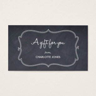 Chalkboard Look Custom Gift Tags