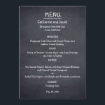 Chalkboard Look Wedding Menu Card<br><div class="desc">Add a rustic look to your event with this Chalkboard Look collection. Available in different typography.</div>