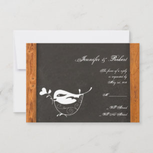 Chalkboard Love Bird Response Card