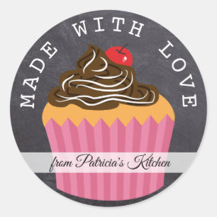 Chalkboard Made With love From The Kitchen Of Classic Round Sticker