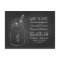 Chalkboard mason jar rustic black save the date