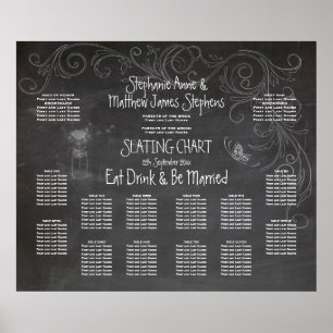 CHALKBOARD MASON JAR SEATING CHART