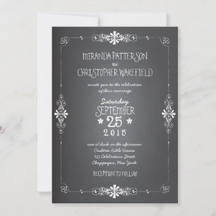 Chalkboard Mason Jar Wedding Invitation