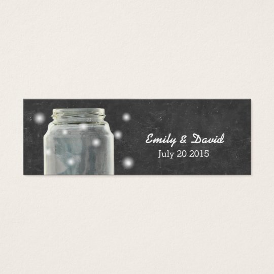 Chalkboard Mason Jar Wedding Website Insert Card