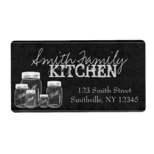 Chalkboard Mason Jars Large Labels