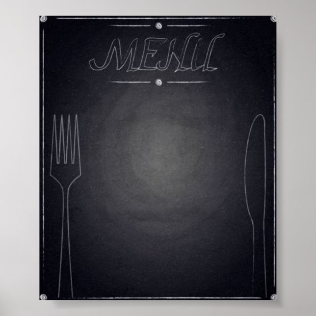 Chalkboard Menu Poster (Front)