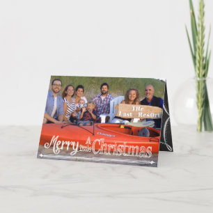 Chalkboard Merry Christmas Family Photo Card