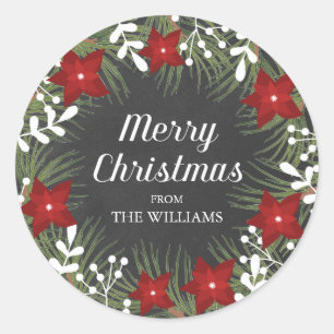 Chalkboard Merry Christmas Sticker