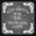 Chalkboard Merry Christmas Sticker<br><div class="desc">Chalkboard Merry Christmas Sticker by Firedropdesign. Chalboard effect with twinkling stars and chalk text. You want this design customised? Contact me above! Design Protected by copyright 2012. FIredropdesign.com All Rights Reserved.</div>