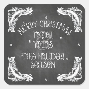 Chalkboard Merry Christmas Sticker